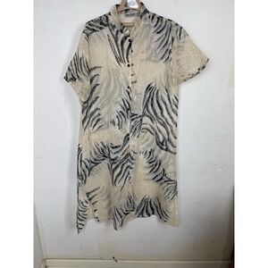 Erica Brooke Womens Kimono Pool Coverup 20 Animal Print Travel Beachy Zebra